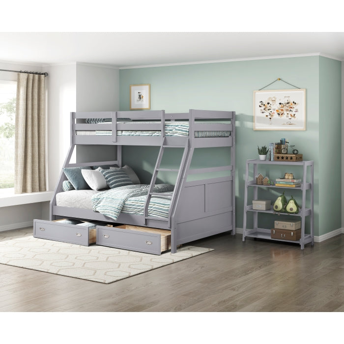 B2024GY-16S3 Bookcase, 3 Fixed Shelves - B2024GY-16S3