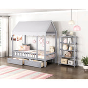 B2024GY-16S4 Bookcase, 4 Fixed Shelves - B2024GY-16S4