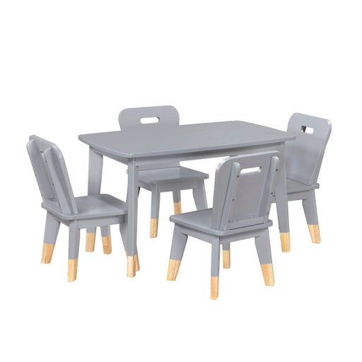 B2024GY-5P 5-Piece Pack Children Table and Chairs Set - B2024GY-5P