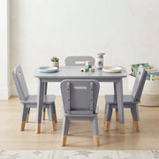 B2024GY-5P 5-Piece Pack Children Table and Chairs Set - B2024GY-5P