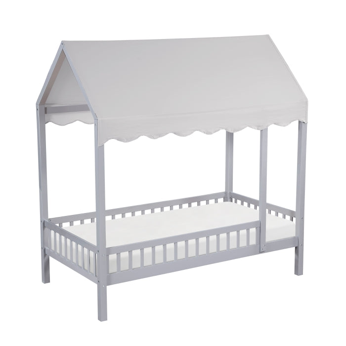 B2024GYCP-1 Twin Canopy Platform Bed - B2024GYCP-1
