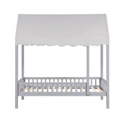 B2024GYCP-1 Twin Canopy Platform Bed - B2024GYCP-1