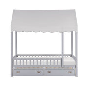 B2024GYCP-1 Twin Canopy Platform Bed - B2024GYCP-1