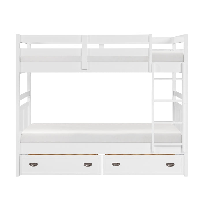 B2024WH-1* (3) Twin/Twin Bunk Bed - B2024WH-1*