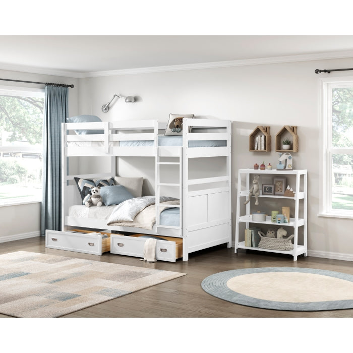 B2024WH-16S3 Bookcase, 3 Fixed Shelves - B2024WH-16S3