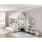 B2024WH-16S4 Bookcase, 4 Fixed Shelves - B2024WH-16S4