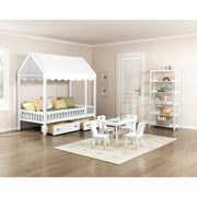 B2024WH-16S5 Bookcase, 5 Fixed Shelves - B2024WH-16S5