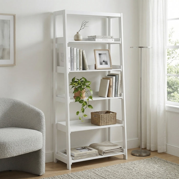 B2024WH-16S5 Bookcase, 5 Fixed Shelves - B2024WH-16S5
