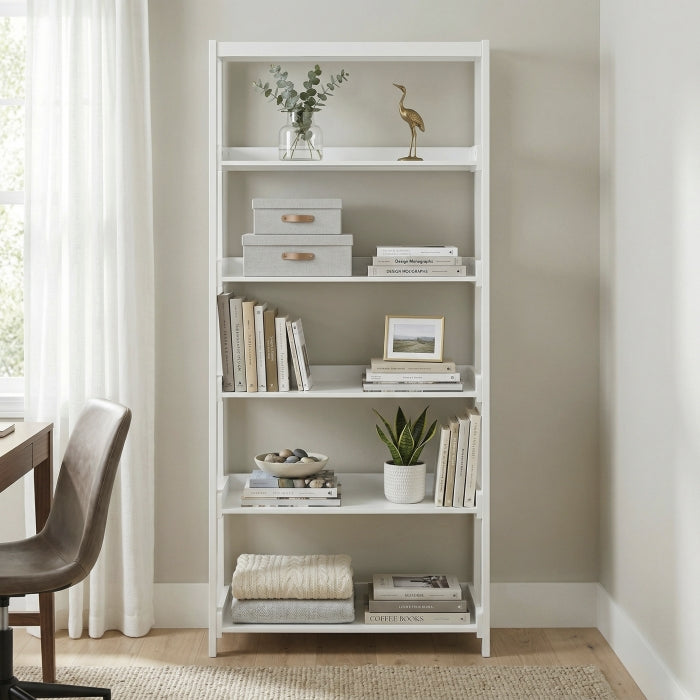 B2024WH-16S5 Bookcase, 5 Fixed Shelves - B2024WH-16S5