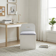 B2024WHBC-1* (2) Twin Bookcase Platform Bed with Hidden Desk, Stool and Storage Bench - B2024WHBC-1*