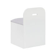 B2024WHBCF-1* (2) Full Bookcase Platform Bed with Hidden Desk, Stool and Storage Bench - B2024WHBCF-1*