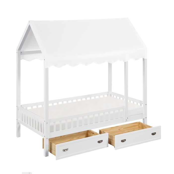 B2024WHCP-1 Twin Canopy Platform Bed - B2024WHCP-1