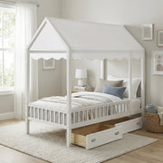 B2024WHCP-1 Twin Canopy Platform Bed - B2024WHCP-1