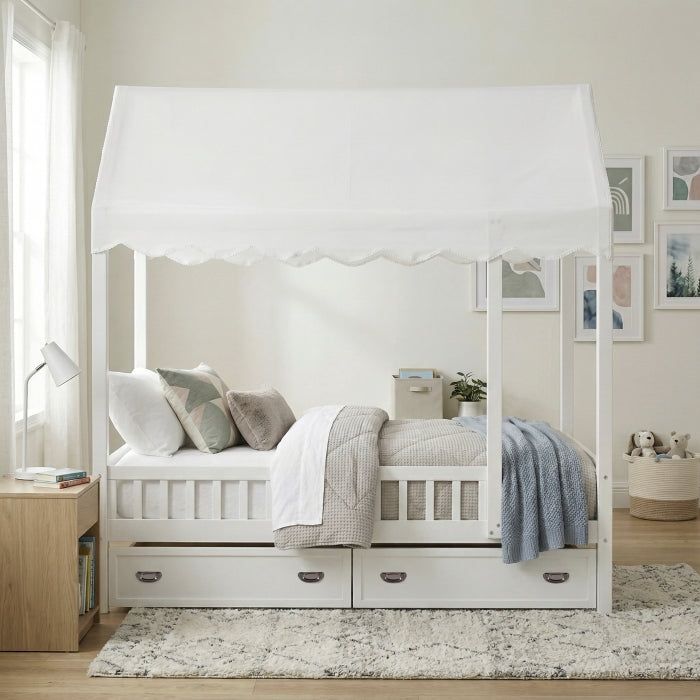 B2024WHCP-1 Twin Canopy Platform Bed - B2024WHCP-1