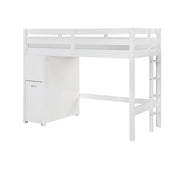 B2024WHLTF-1* (6) Twin/Full Loft Bunk Bed with Chest and Hidden Desk - B2024WHLTF-1*