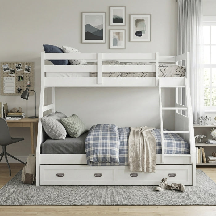 B2024WHTF-1* (3) Twin/Full Bunk Bed - B2024WHTF-1*