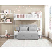 B2034WHLTS-1* (5) Twin Loft Bunk Bed with Night Stand and Sofa Bed - B2034WHLTS-1*