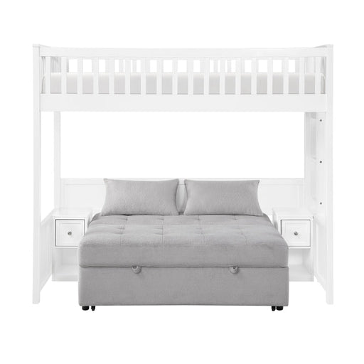 B2034WHLTS-1* (5) Twin Loft Bunk Bed with Night Stand and Sofa Bed - B2034WHLTS-1*