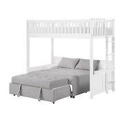 B2034WHLTS-1* (5) Twin Loft Bunk Bed with Night Stand and Sofa Bed - B2034WHLTS-1*