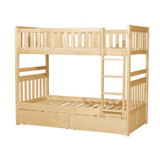 B2043-1*T (4) Twin/Twin Bunk Bed with Storage Boxes - B2043-1*T
