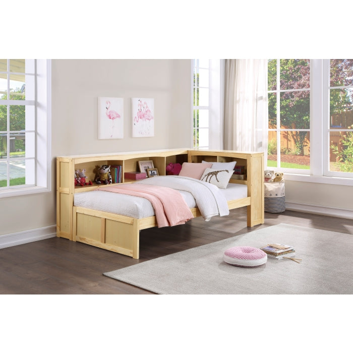 B2043BC-1BC* (3) Twin Bookcase Corner Platform Bed - B2043BC-1BC*