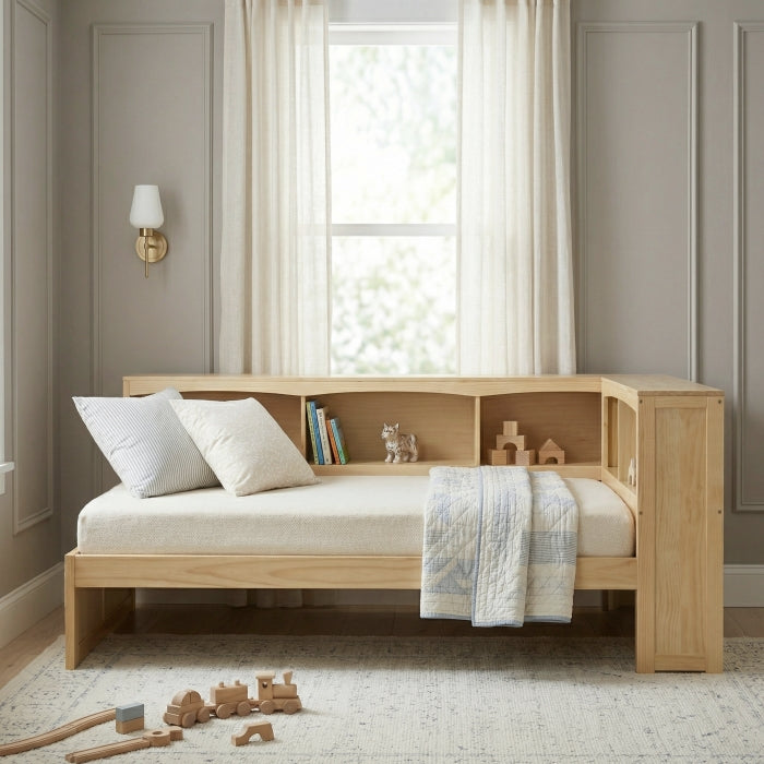 B2043BC-1BC* (3) Twin Bookcase Corner Platform Bed - B2043BC-1BC*