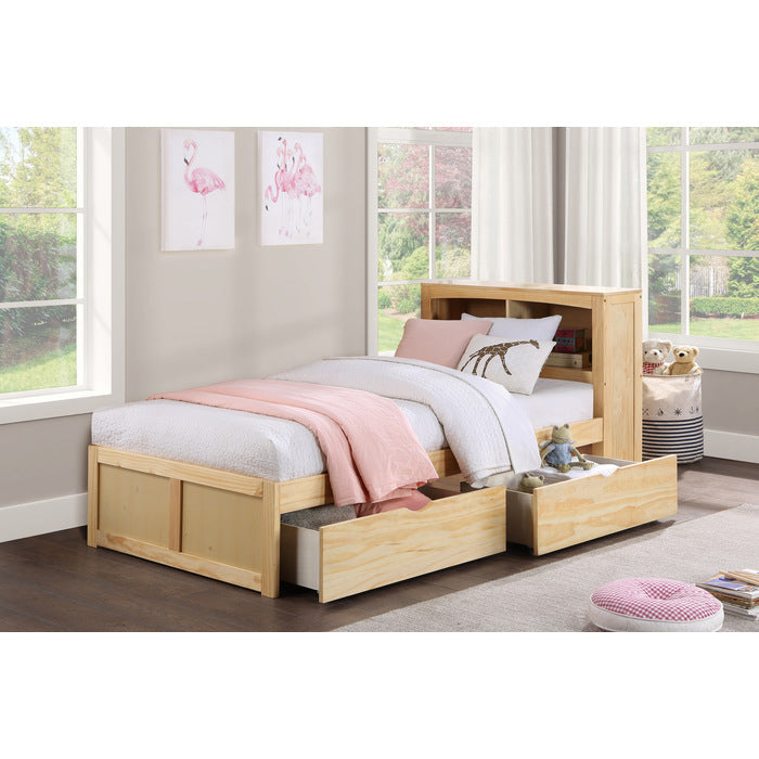 B2043BC-1T* (3) Twin Bookcase Platform Bed with Storage Boxes - B2043BC-1T*