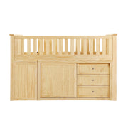 B2043LL-1*BC2DR (6) Low Loft Bunk with Bookcase and 2 Dressers - B2043LL-1*BC2DR