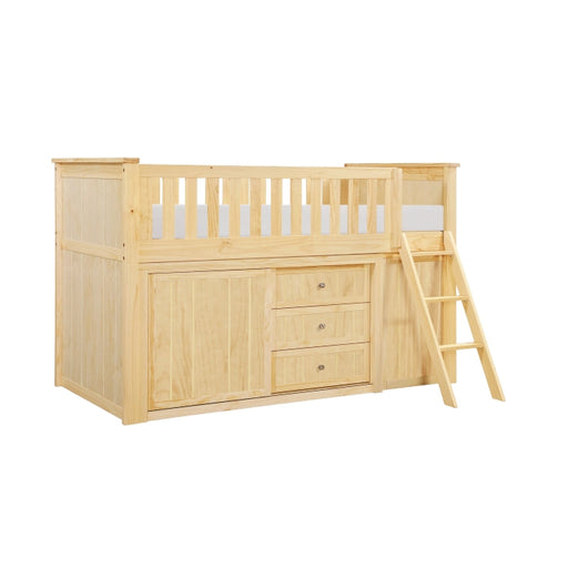 B2043LL-1*BCDR (5) Low Loft Bunk with Bookcase and Dresser - B2043LL-1*BCDR