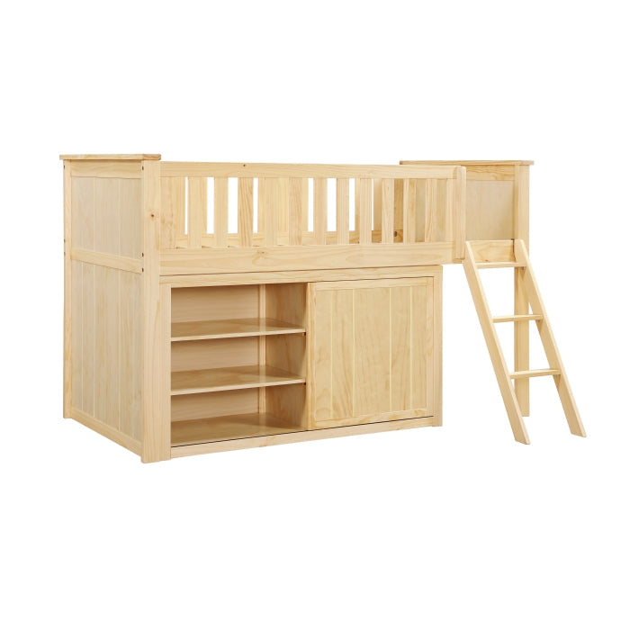 B2043LL-1*DR (4) Low Loft Bunk with Dresser - B2043LL-1*DR