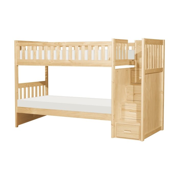 B2043SB-1* (4) Twin/Twin Step Bunk Bed - B2043SB-1*