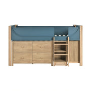 B2048BULT-1*2BCDR (6) Low Loft Bed with 2-Shelf Bookcase, 4-Shelf Bookcase and Dresser - B2048BULT-1*2BCDR