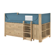 B2048BULT-1*2BCDR (6) Low Loft Bed with 2-Shelf Bookcase, 4-Shelf Bookcase and Dresser - B2048BULT-1*2BCDR