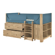 B2048BULT-1*2BCDR (6) Low Loft Bed with 2-Shelf Bookcase, 4-Shelf Bookcase and Dresser - B2048BULT-1*2BCDR