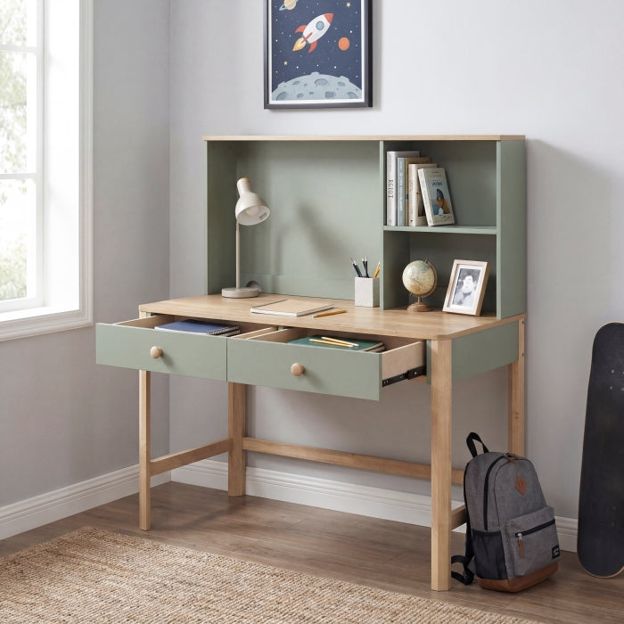 B2048GN-14* (2) Writing Desk with Hutch - B2048GN-14*