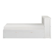 B2053BCW-1R* (3) Twin Bookcase Platform Bed with Twin Trundle - B2053BCW-1R*