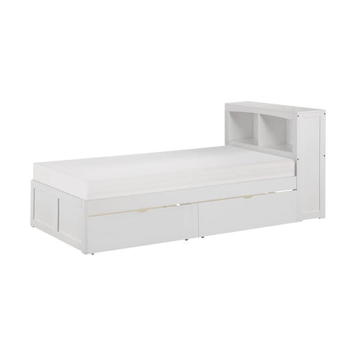 B2053BCW-1T* (3) Twin Bookcase Platform Bed with Storage Boxes - B2053BCW-1T*