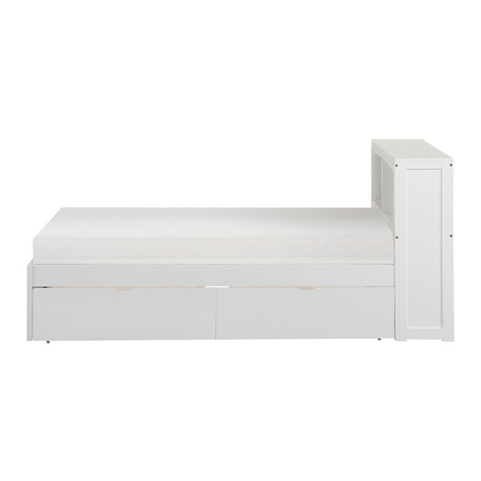 B2053BCW-1T* (3) Twin Bookcase Platform Bed with Storage Boxes - B2053BCW-1T*