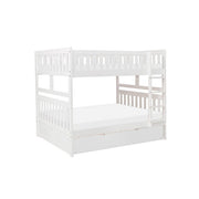 B2053FFW-1*R (4) Full/Full Bunk Bed with Twin Trundle - B2053FFW-1*R