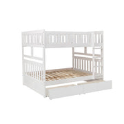 B2053FFW-1*T (4) Full/Full Bunk Bed with Storage Boxes - B2053FFW-1*T