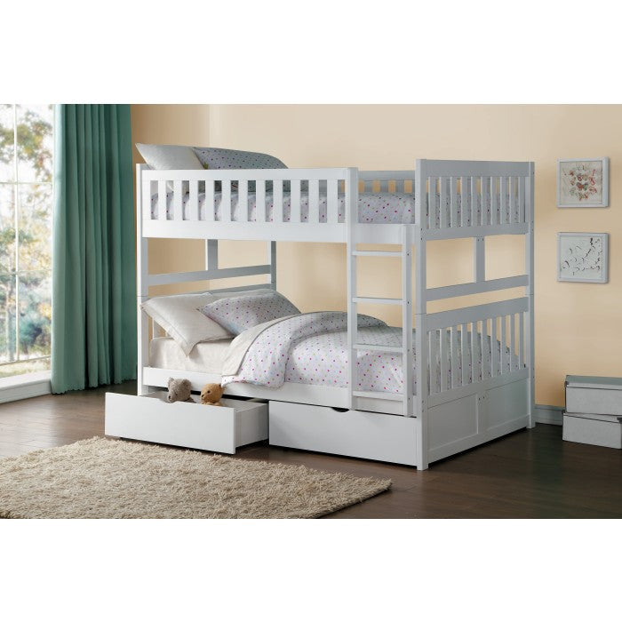 B2053FFW-1*T (4) Full/Full Bunk Bed with Storage Boxes - B2053FFW-1*T