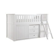 B2053LLW-1*BCDR (5) Low Loft Bunk with Bookcase and Dresser - B2053LLW-1*BCDR