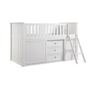 B2053LLW-1*BCDR (5) Low Loft Bunk with Bookcase and Dresser - B2053LLW-1*BCDR