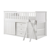 B2053LLW-1*BCDR (5) Low Loft Bunk with Bookcase and Dresser - B2053LLW-1*BCDR