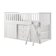 B2053LLW-1*BCDR (5) Low Loft Bunk with Bookcase and Dresser - B2053LLW-1*BCDR