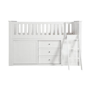 B2053LLW-1*BCDR (5) Low Loft Bunk with Bookcase and Dresser - B2053LLW-1*BCDR
