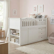 B2053LLW-1*BCDR (5) Low Loft Bunk with Bookcase and Dresser - B2053LLW-1*BCDR