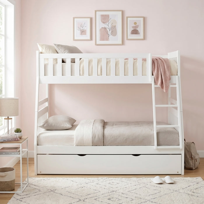 B2053TFW-1*R (4) Twin/Full Bunk Bed with Twin Trundle - B2053TFW-1*R