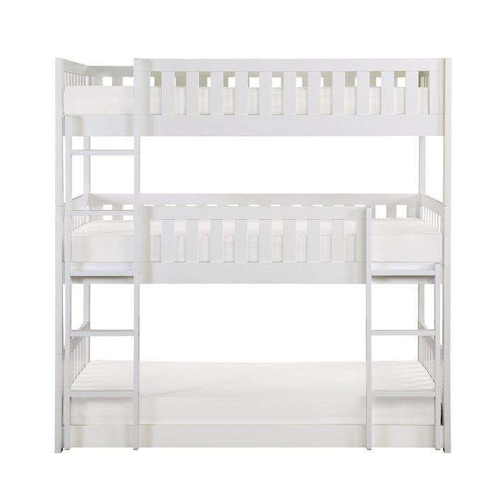 B2053TTTW-1* (3) Triple Bunk Bed - B2053TTTW-1*