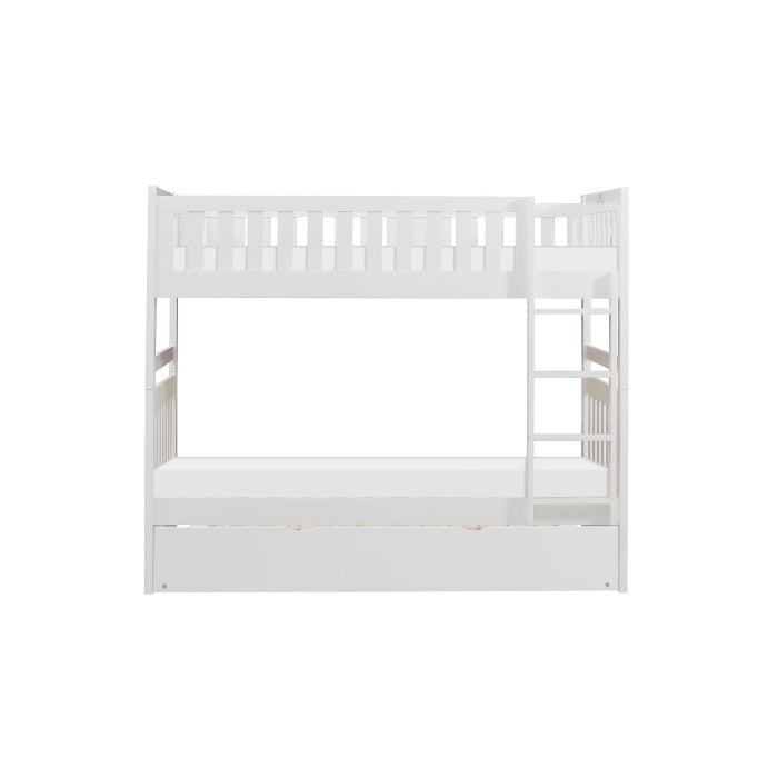 B2053W-1*R (4) Twin/Twin Bunk Bed with Twin Trundle - B2053W-1*R
